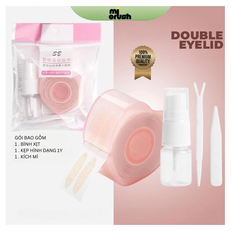 Kích Mí Tàn Hình Dán Mí Lưới Ren Sẵn Keo cuộn 300 miếng Mi Crush VN Không Lộ Siêu Tàng Hình tặng kèm que và nhíp