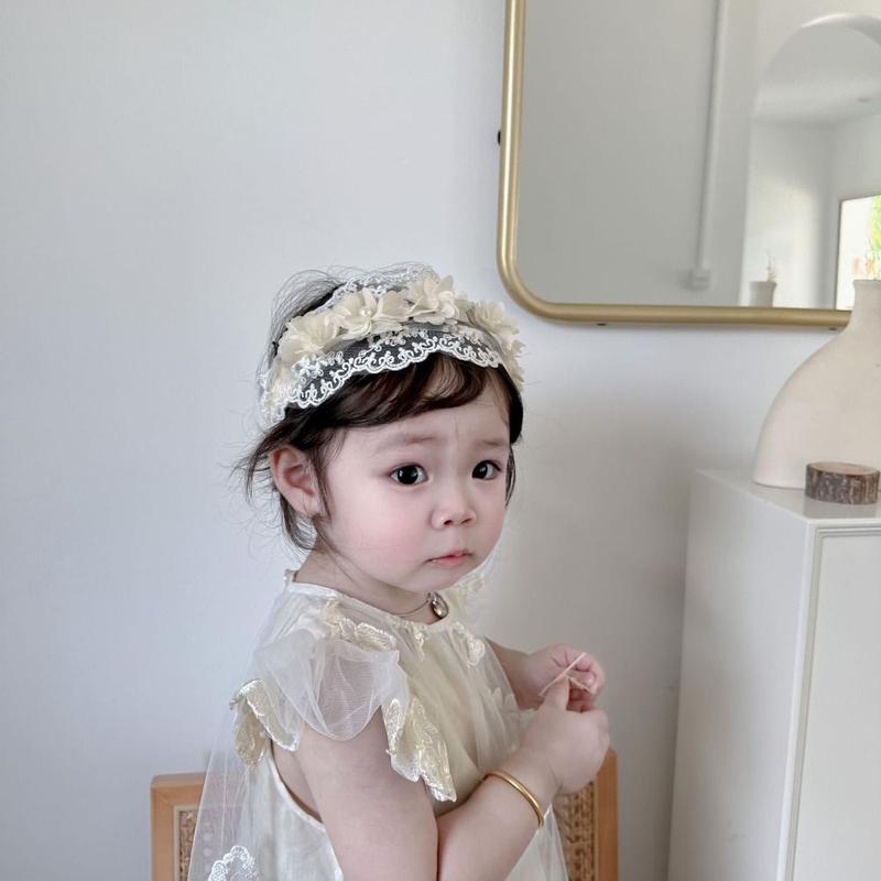 Product Introduction of Lovely Bowknot Lace Baby Headband Korean Style Turban Infant Hairband Flower Headdress Elastic Hair Hoop Photography Props 13