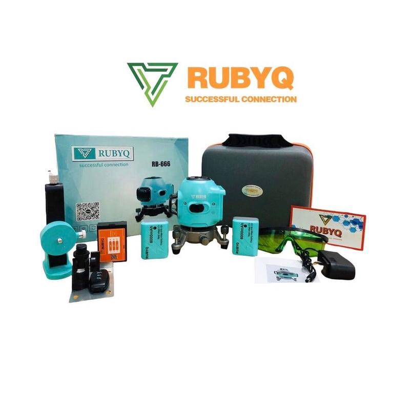 Máy Cân Bằng Laze Cao Cấp Siêu Sáng 12 tia Xanh RUBYQ RB 666 - Tặng kèm chân 1m