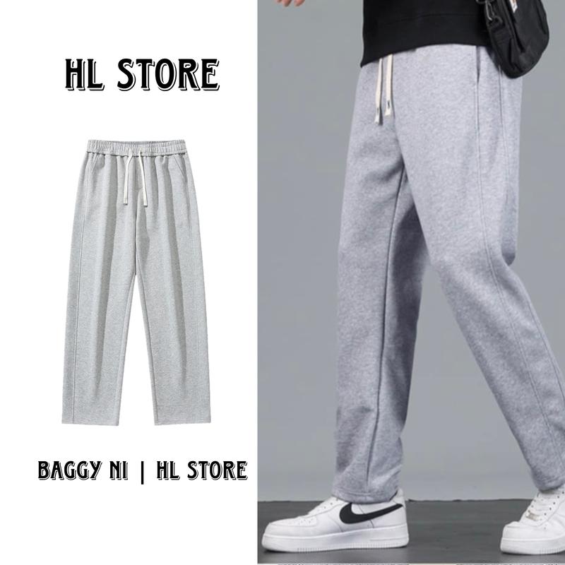 Quần Nỉ Baggy Nam nữ 2 Da Cao Cấp Mềm Mịn Form Hàn Quốc - M01 - Pants, Menswear Kem