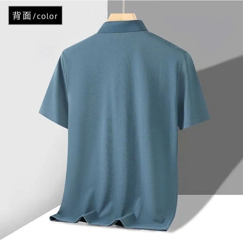 Áo Thun Cotton Ngắn Tay, Dành Cho Nam Trung Người Già, Có Túi, Thích Hợp Cho Mùa Hè, Áo Polo Thường Ngày Quần Áo Nam Trung Người Già Và Cao Tuổi, Quần Áo Hàng Đầu 3