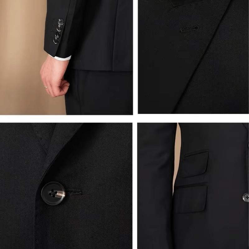Thuận May Đo-bộ vest form dáng châu Âu cổ điển-màu Đen vải wool- size từ 55-83kg 7