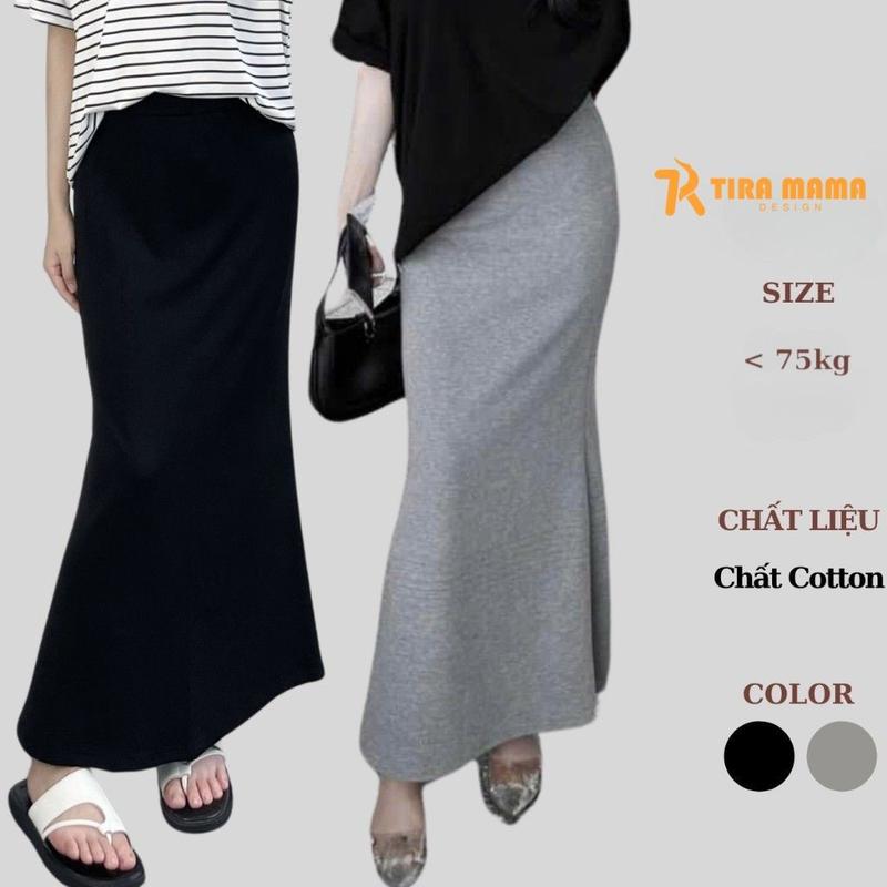  Chân váy xòe Chân váy bầu TIRA MAMA CV1622 đuôi cá bigsize chữ A dài thun sang chảnh 
