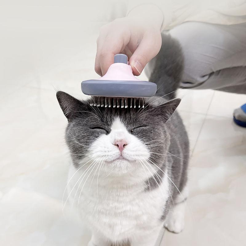 Product Introduction of Upgrade Pet Cat Comb Dog Fluffy De-Fluffing Hair Needle Self-Cleaning Needle Comb Pet Supplies 14