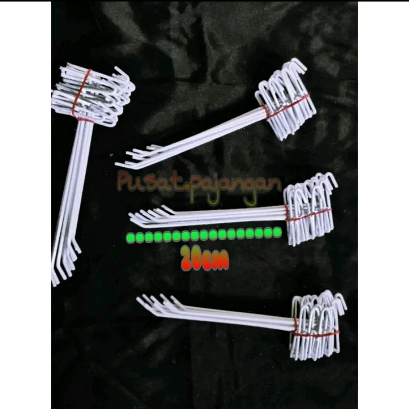 Cantolan 20cm kawat ram pajangan per 10pcs 1 ikat Putih 0