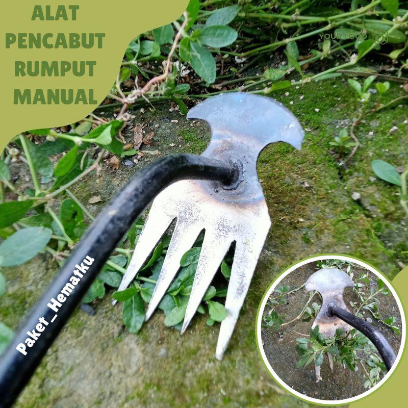 Alat Pencabut Rumput Manual 2 Sisi - Weeding Garu Harrow Manual - Weeding Hoe - Weeding  Penghapusan Puller Hoe - Weeding Remover Multifungsi 0