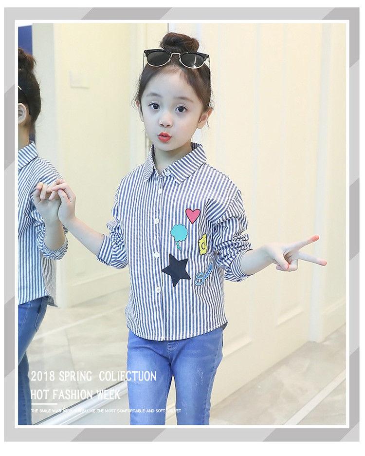 Product Introduction of Áo Sơ Mi Cotton Dài Tay Cho Bé Gái, Bộ Sưu Tập Mùa Xuân Và Mùa Thu, Thích Hợp Cho Trẻ Em Trung Và Lớn, Áo Mỏng Hợp Xu hướng Phong Cách Hàn Quốc, Quần Jean Bé Gái Cho Trẻ Em, Áo Mùa Thu 6