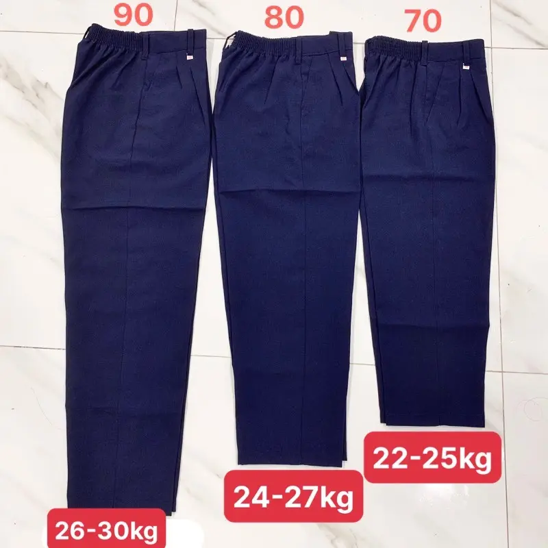 QUẦN TÂY LƯNG THUN HỌC SINH (Đại Béo) cho các bé trai bé gái Từ 15-110kg Vải Cashmere Hàn Quốc