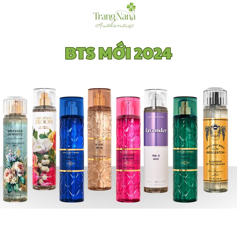[ BTS 2024 ] Body Mist Bath And Body Works Xịt Thơm Cơ Thể Hương Nước Hoa 236ml Phù Hợp Đi Học, Đi Làm, Đi Chơi, Nước Hoa Nữ Perfume Cosmetic Women