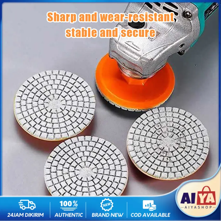 Mata Geranit Penghalus Pinggir / Diamond Polishing Pad Untuk Marmer Granit Keramik Stone Ubin Kaca Plastik Kayu Logam M10 50# 150# 300# 500# 1000#