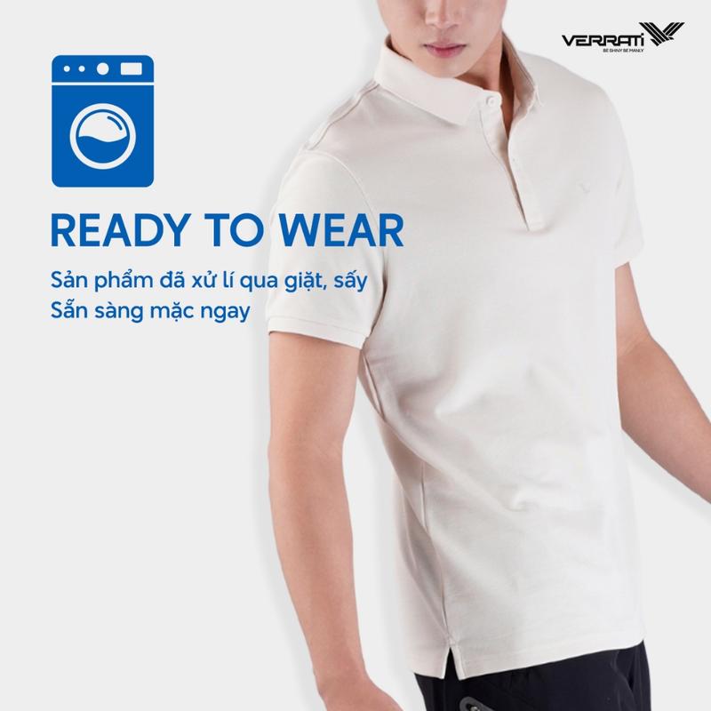 Áo polo nam VERRATI dệt tổ ong chất cotton cao cấp thấm hút, thoáng mát 4003 2