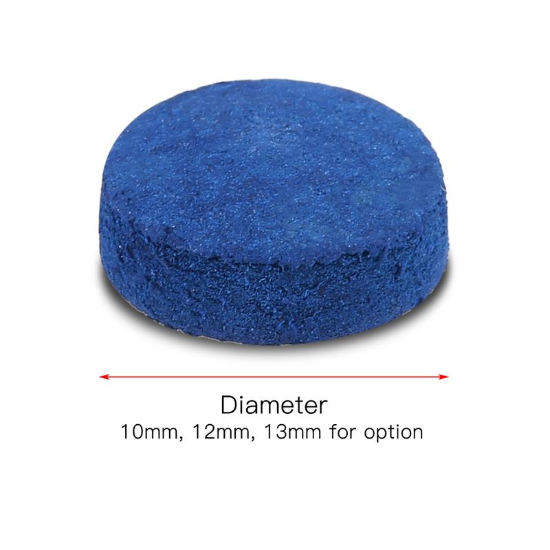 Đầu bi-a bằng da WL, 20 miếng, 10/12/13MM, đầu Xanh Biển một lớp mỏng với bột chống ẩm, phụ kiện bi-a # 464513 8