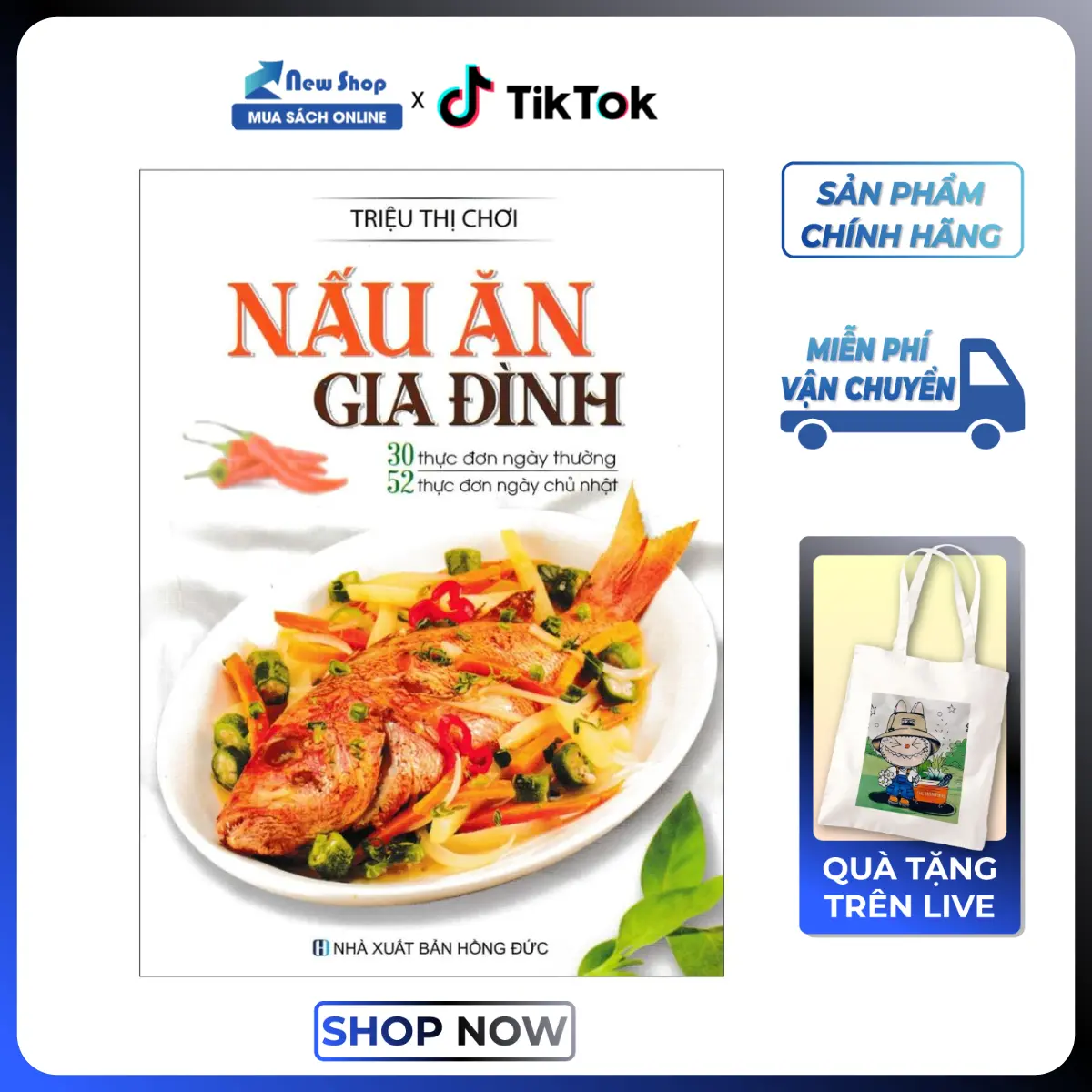 Sách Nấu Ăn - Nấu Ăn Gia Đình - VT - Tác Giả Triệu Thị Chơi - Newshop