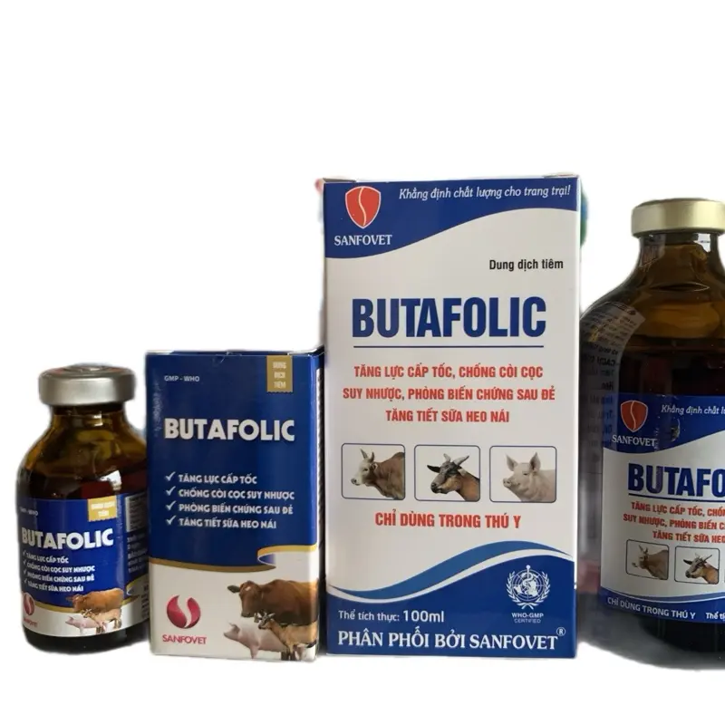 BUTAFOLIC thuốc bổ tăng lực cấp tốc chống còi cọc, phòng biến chứng sau đẻ, tăng tiết sữa heo nái.