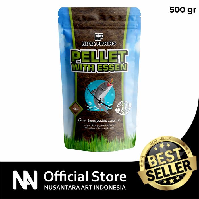 Gambar Pellet With Essen Umpan Mancing Galatama Harian Ikan Mas Patin Nila Lele Bawal Premium Isi 500 gr dari Nusa Fishing_NEW Kab. Cirebon Tokopedia