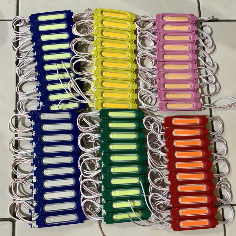 10 pcs Led modul cob 6 mata 6818 12 - 24 volt waterproof variasi motor mobil etalase neonbox Car 0