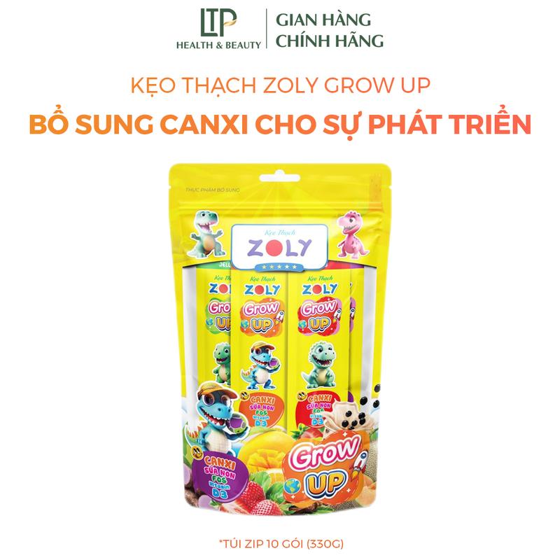 (Mua 3 Tặng 1) Kẹo thạch rau câu Zoly Grow Up bổ sung canxi giúp trẻ phát triển chiều cao, tăng sức đề kháng hương trái cây - 10 cái 0