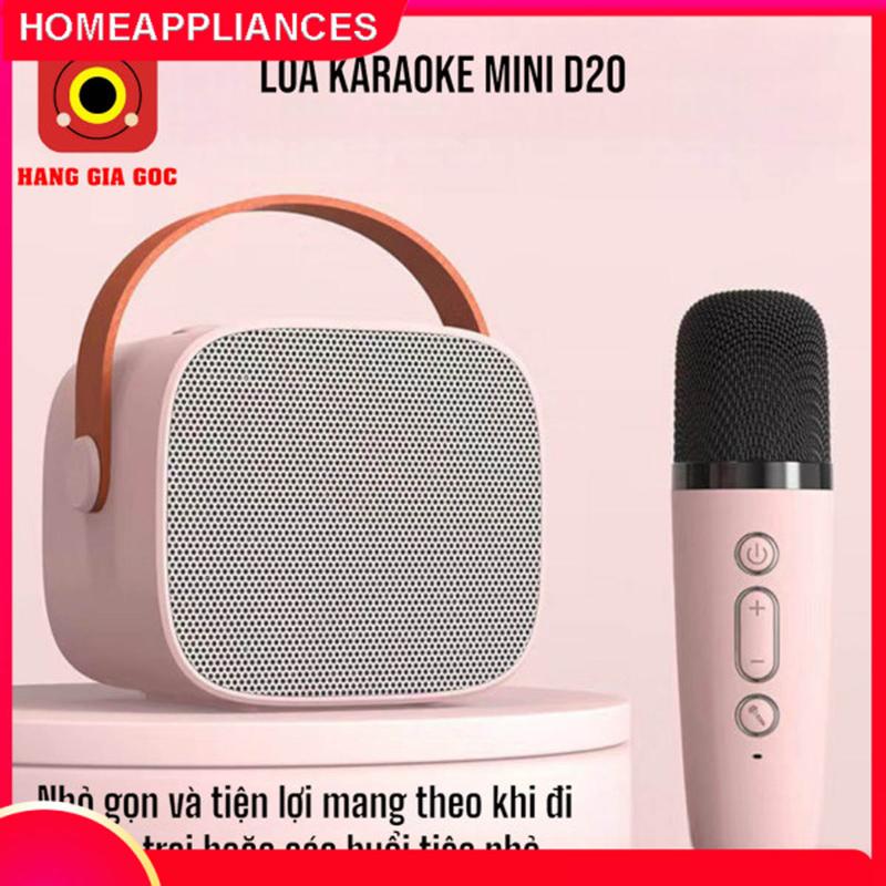 Loa Karaoke bluetooth Mini D20 thế hệ mới nhỏ gọn, tặng micro không dây thay đổi dọng nói - Hàng nhập khẩu cao cấp Củ Loa Nghe Nhạc