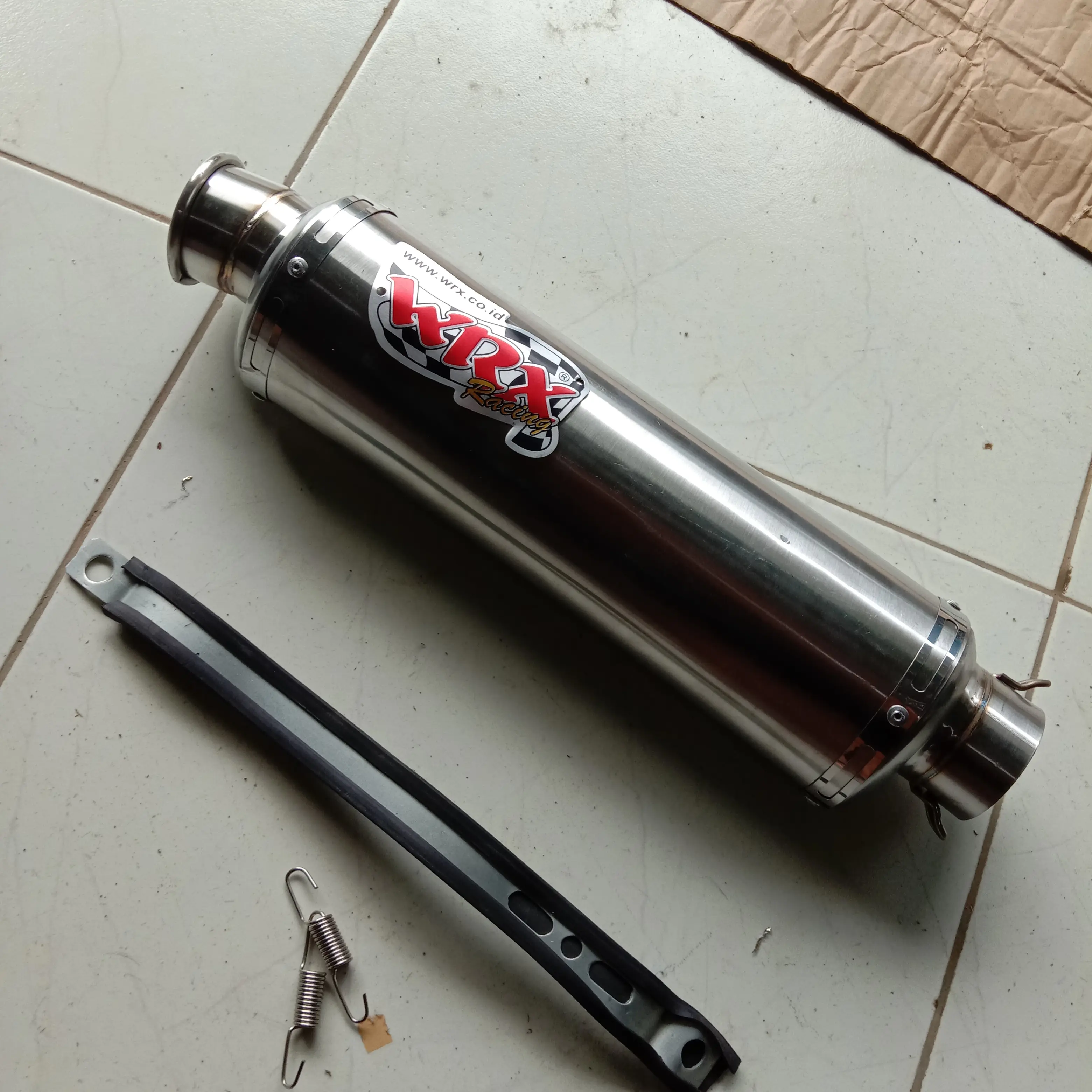 SLINCER WRX OVAL PANJANG 30CM INLET 50MM Bulat Foto Motor Motorcycle Knalpot
