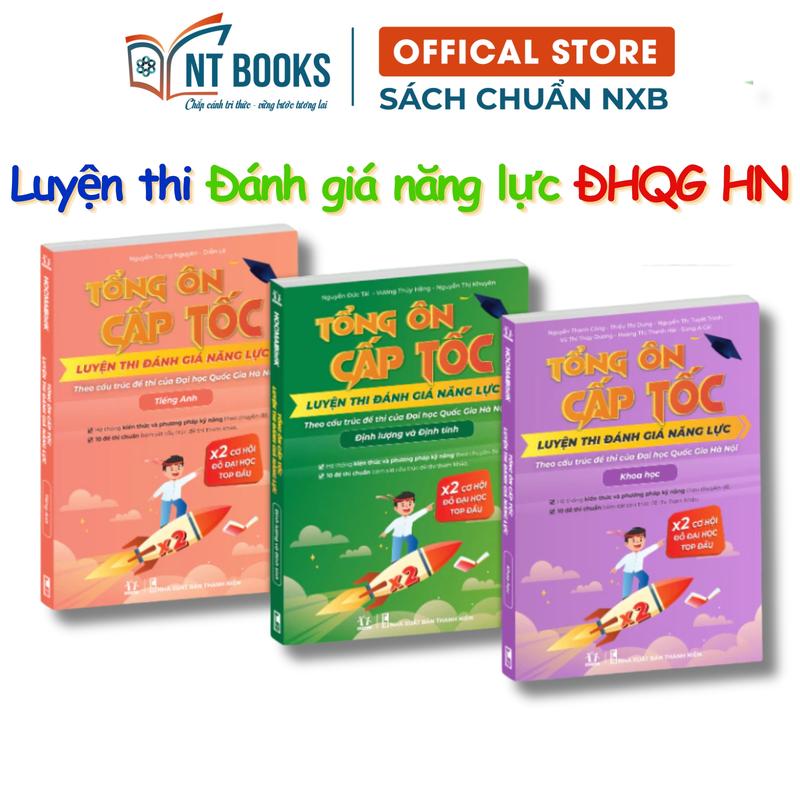   HSA 2025  Sách - Tổng ôn Cấp Tốc Luyện Thi Đánh Giá Năng Lực - ĐHQG HN - HM 
