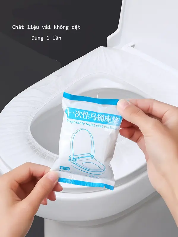 SET 10 MIẾNG LÓT BỒN CẦU, TOILET GIỮ VỆ SINH, AN TOÀN, TIỆN LỢI 4