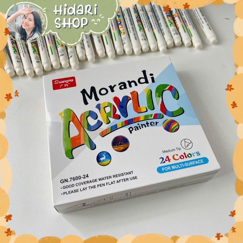   Mới  Bút Acrylic Marker Morandi Guangna 7600 Viết Lên Mọi Vật Liệu - Hidari shop 