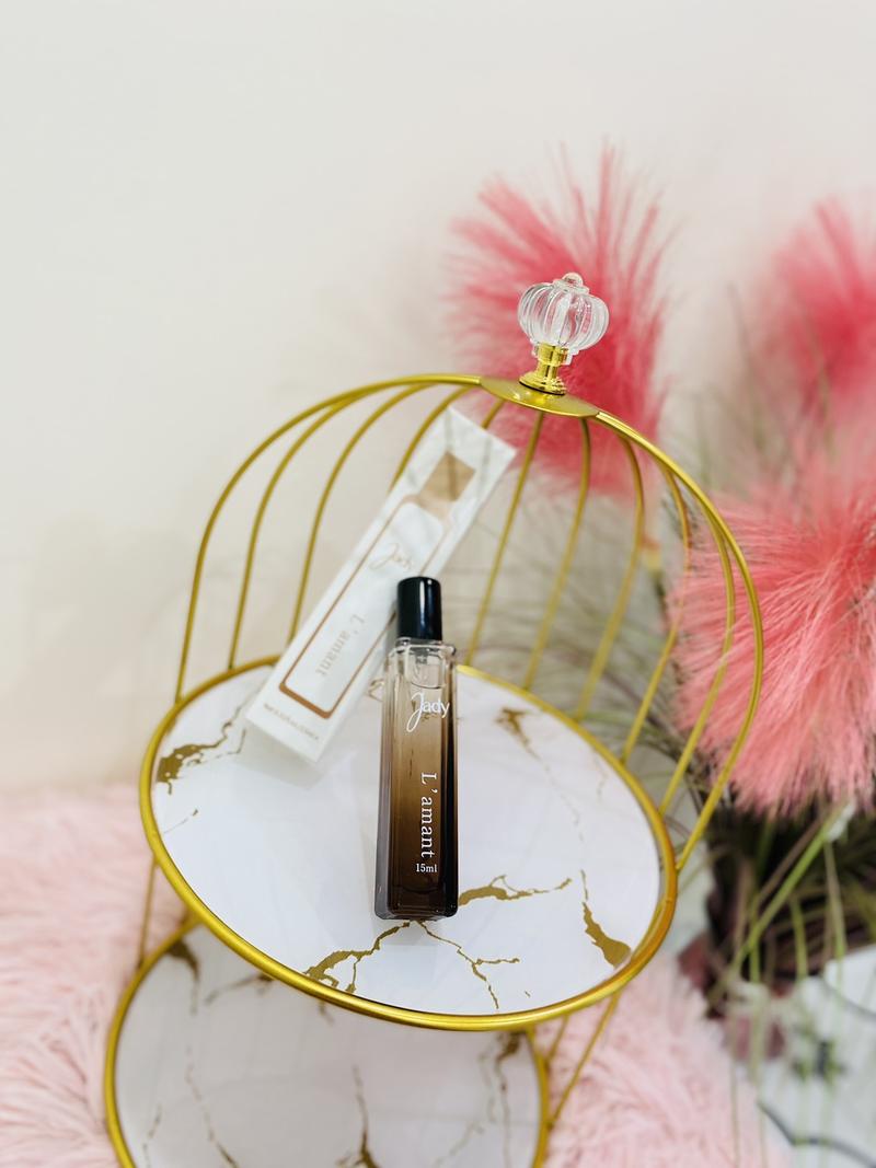 Product Introduction of Nước hoa Pháp Thương Hiệu JADY (Unisex's Perfume) mẫu màu nâu tên L'AMANT dung tích 15ml hương trầm gỗ sâu lắng một chút chậm lại xịt  thơm thư giãn Cosmetic Mỹ Phẩm 4