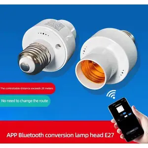 ASLEA Fitting Lampu Soket Pintar Adapter Smart Lamp Bluetooth - Kontrol Jarak Jauh, Hemat Energi
