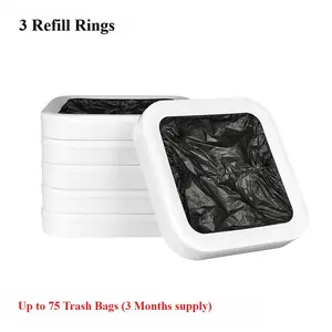 Trash Bag Replacement Refill Rings for Self Sealing Smart Trash Can ...