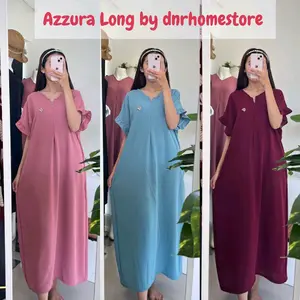Azzura Long Classic Busui Daster Crinkle Busui Sematakaki Kekinian Oversize