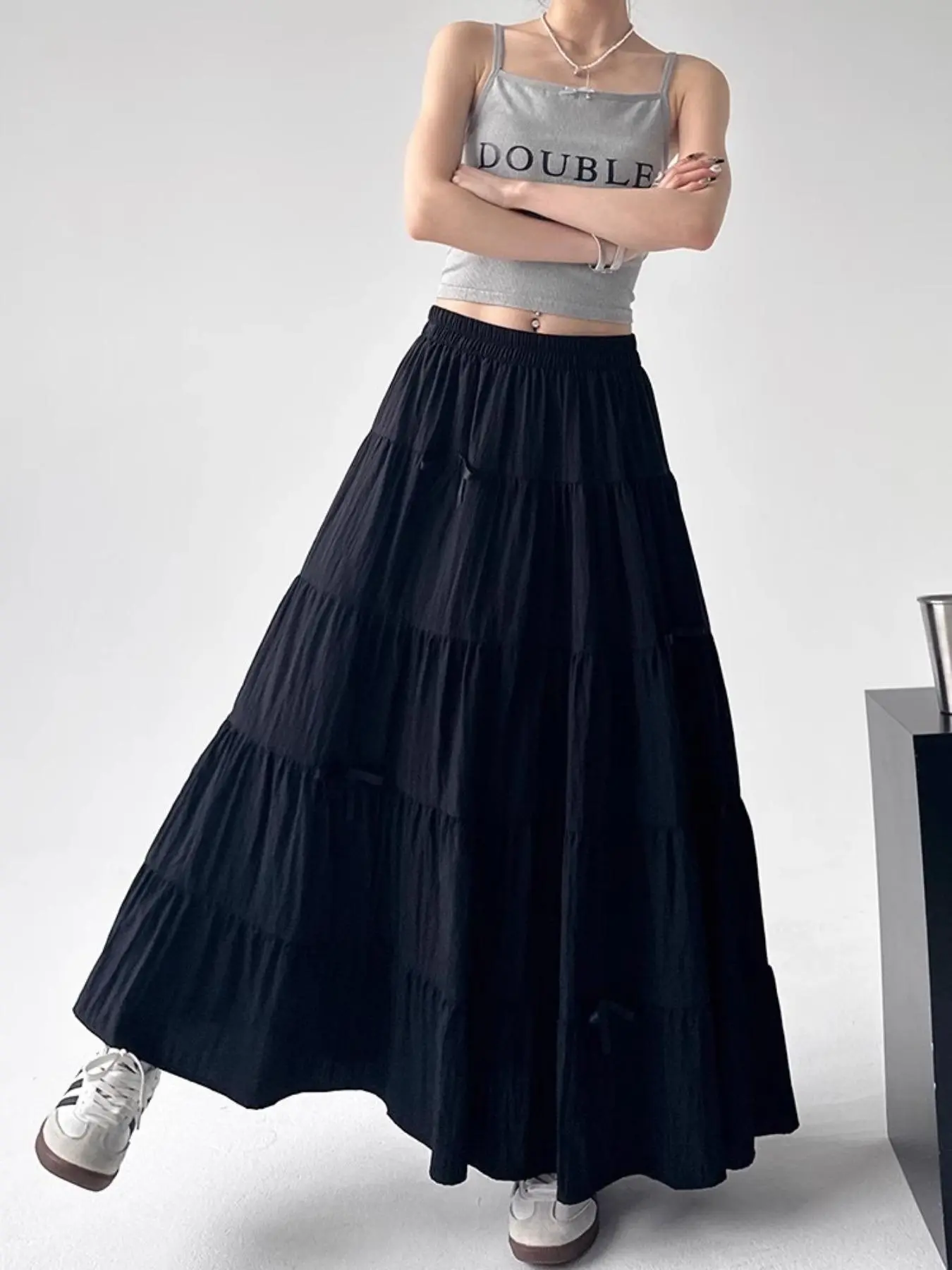 Women's Solid Color Skirt, Casual Fashion Skirt for Daily Wear, Ladies Bottoms for All Seasons