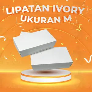 lunch box IVORY size M lipatan / lembaran ivory putih ukuran M
