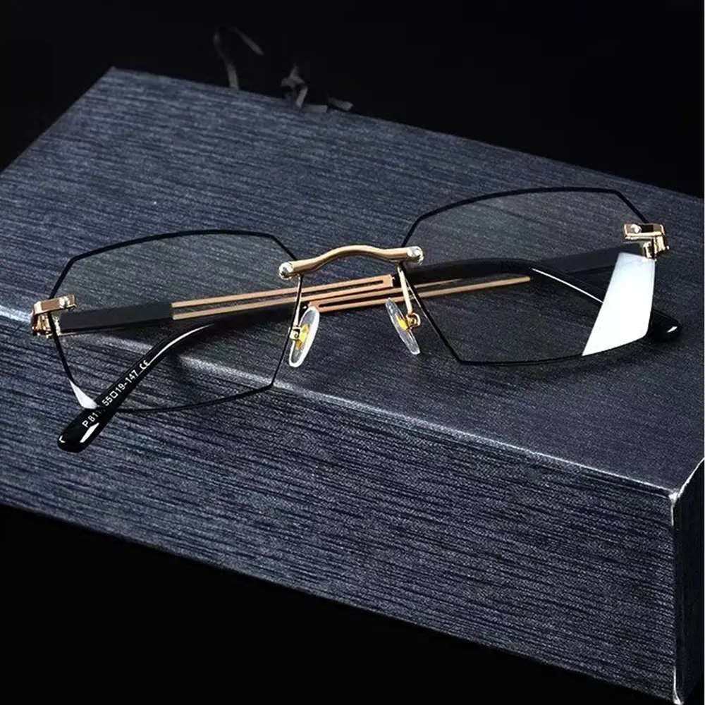 Smart Color-changing Reading Glasses For Middle-aged And Elderly People, Anti-blue Light Frameless, Anti-fatigue Reading Glasses, Versatile
