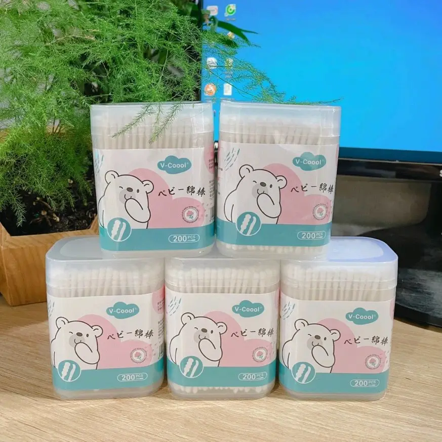 combo 5/ combo 3 hộp tăm bông vcool/ JUBON loại 200que Cosmetic Mỹ Phẩm
