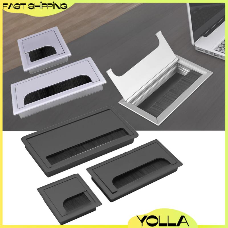 ABS Plastic Alloy Rectangle Wire Cable Holder Grommet Hole Cover ...