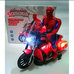 Mainan Motor Spiderman Bump Go Lampu & Suara, Anak Usia 3-4 Tahun - Plastik, Asli, Toy