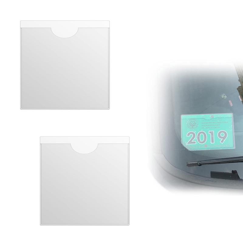 Permit Holder for Car Windscreen Square Parking Permit Holders for Permits Badges Passports Ticket & Note Holders 100mm 3