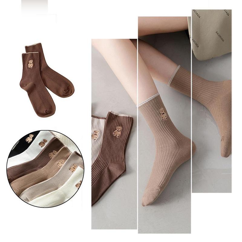 Product Introduction of Cartoon Cute Socks Animal Print Bear Calzini Sport Fashion Kawaii Women Cotton Socks 14