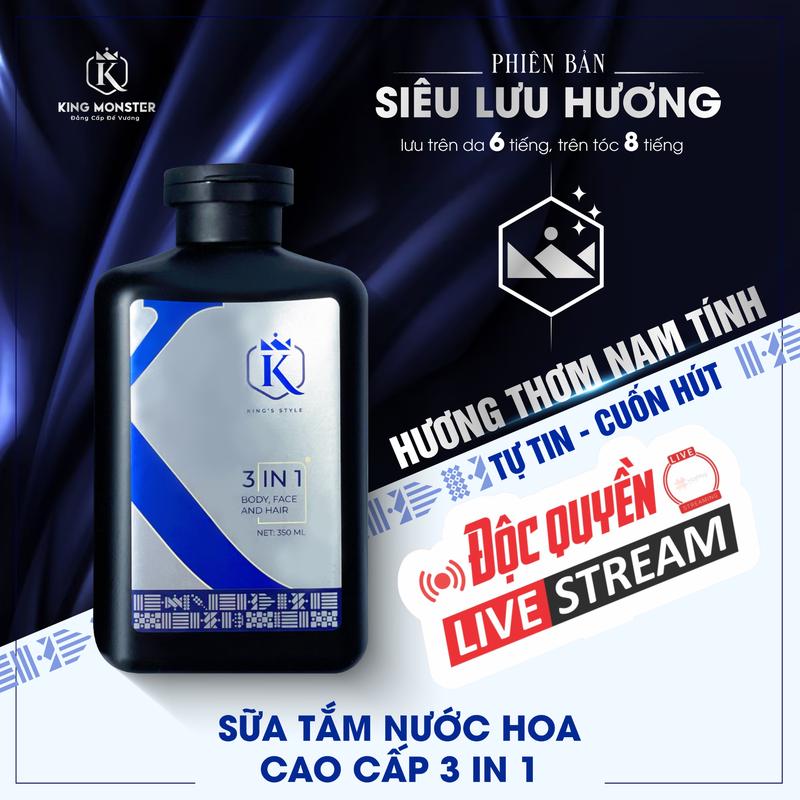 Combo thỏa sức mua sắm < Dầu gội sữa tắm 3in1 King Monster 350ml >