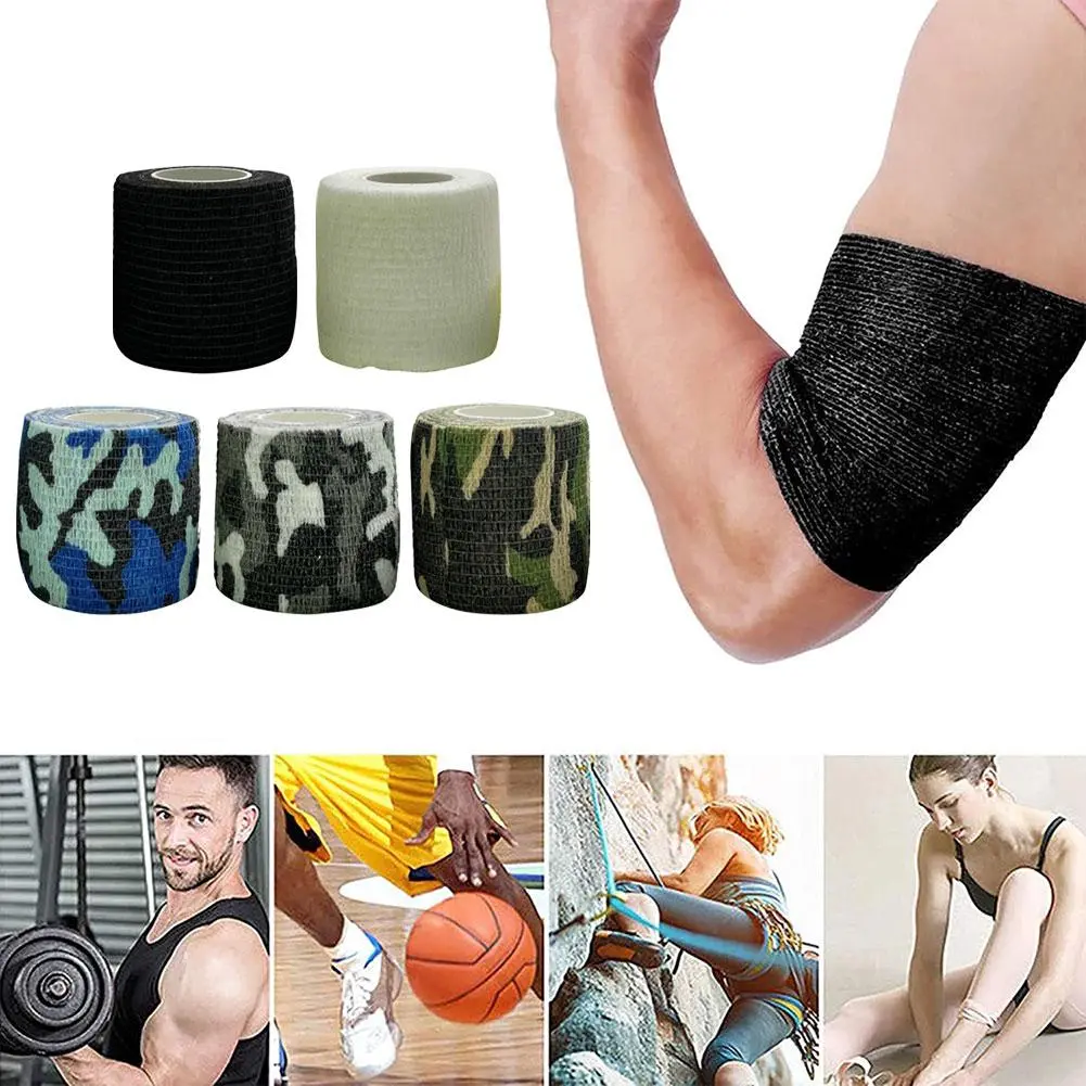Camouflage Pet Self-Adhesive Elastic Bandage With Design Bandage Outdoor Wrap Cohesive Bandages B7G6