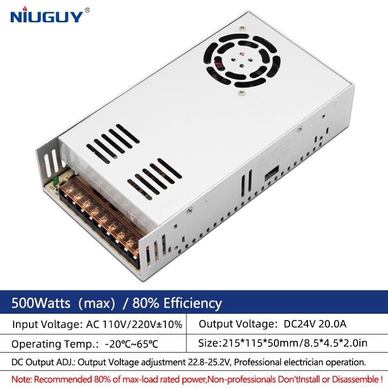 Product Introduction of 360Watts Switching power supply AC to DC12V 30A 40A DC24V 15A 20A LED 500W Transformer Constant Voltage Adapter for LED Strip Drivers, CCTV Power Supplies, Small Appliances, 115