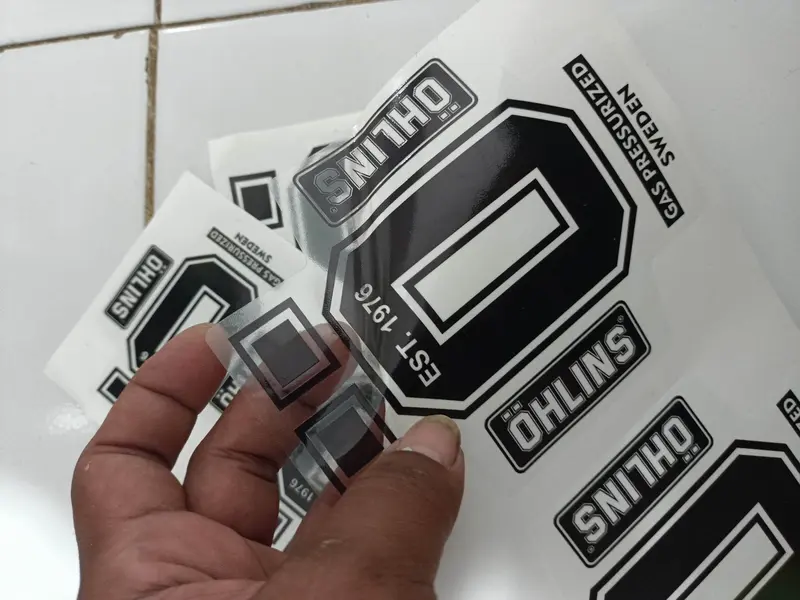 Sticker shock upside down USD Ohlins transparant CRF Klx BF DT Expedition Realjump MGV kx Yz Ktm kxf Gordon Motorcycle 5