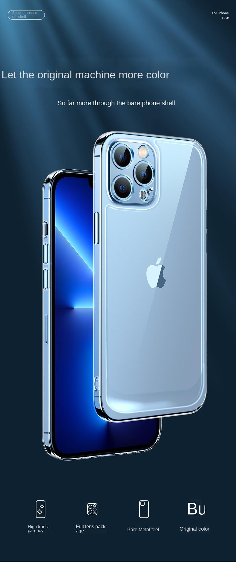 Product Introduction of Apple 16/15/14/13/12/11/X Phone Case Iphone15pro Transparent Soft Case 14pro Four-Corner Drop-Resistant Ultra-Thin 13pro12 Protective Case Drop-Resistant 16