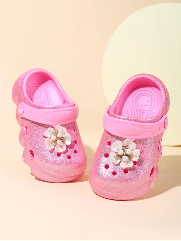 Girl's Cute Flower Decorated Slippers, Lightweight Comfortable Non-slip Soft Sole Beach Shoes, Casual Comfortable Shoes for All Seasons 6