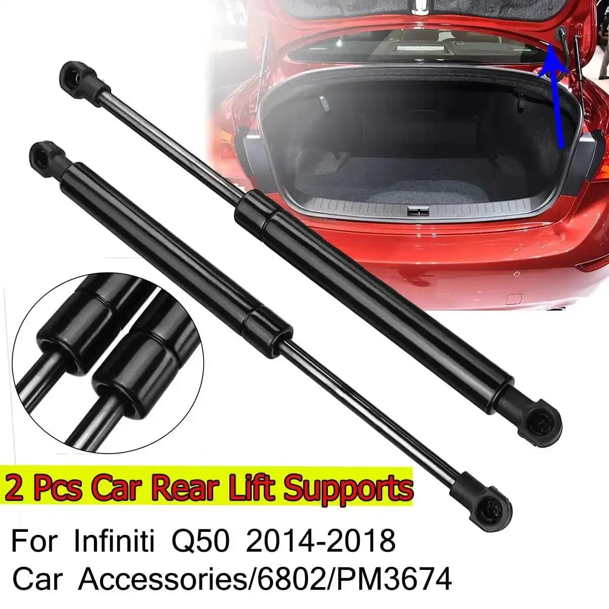 Car Rear Trunk Gate Lift Shocks Struts Boot Gas Spring Support Rod 2Pcs For Infiniti Q50 2014 2015 2016 2017 2018
