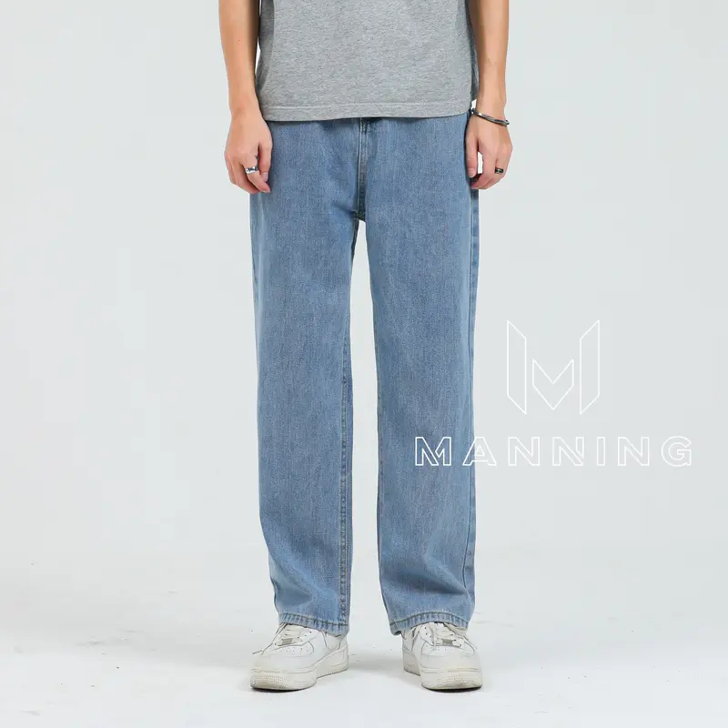 MANNING MJ04 Jeans Pria Celana Jeans Dasar  Kaki Lurus Celana Kasual Serbaguna pria celana pria jeans celana jeans pria longgar jeans baggy celana panjang jeans panjang pria 0