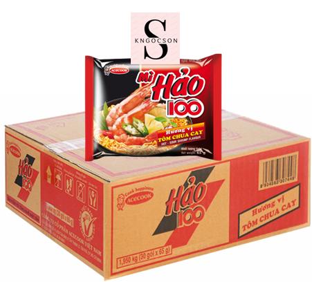  Mì Hảo 100 tôm chua cay 65g - Acecook   30 gói  thùng  