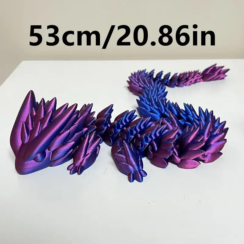 3D Printed Dragon Design Decoration, Colorful Rainbow Dragon Ornament, Desktop Decoration, Perfect Birthday Gift, Suitable for Children and Adults 1