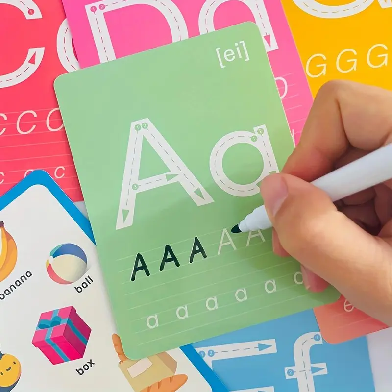 Alphabet/number/math Learning Card, 36pcs/set Learning Card with Erasable Pen, Learning Card for Preschoolers & Kindergarten Learning Activities,  Teenage Girl Gifts 2