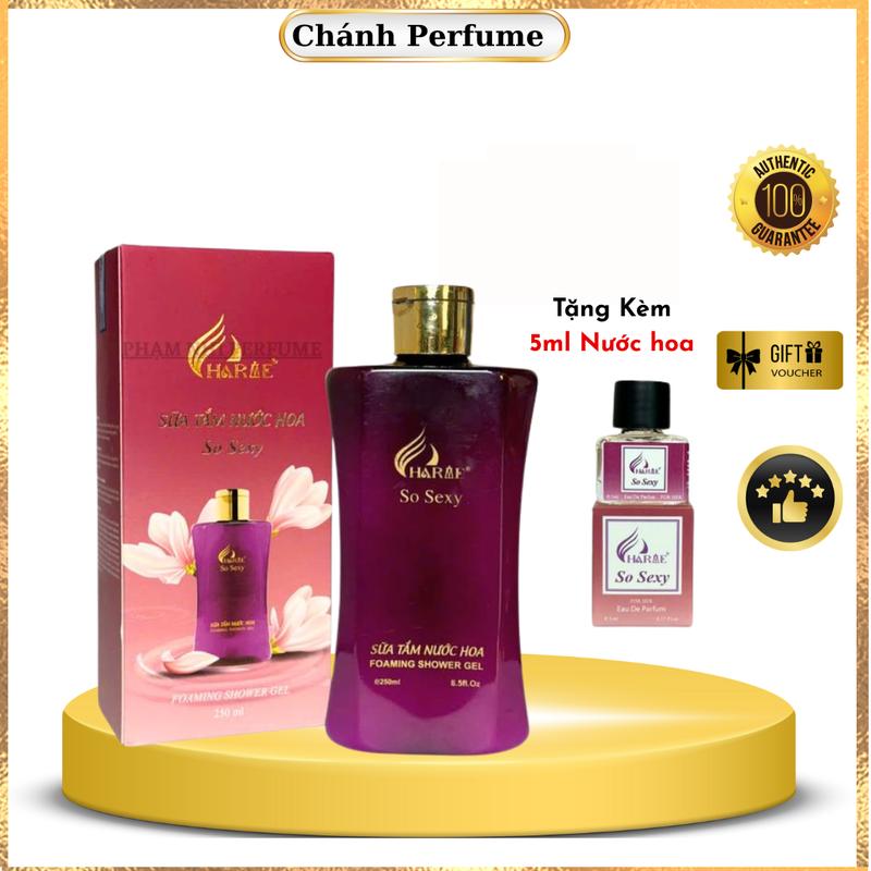 [Tặng Kèm 5ml Nước Hoa] Sữa Tắm Charme So Sexy 250ml - Tặng 5ml Nước Hoa Charme So Sexy Dưỡng Body Dưỡng Da Body